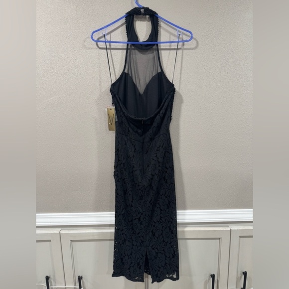 NWT Verte Black Beaded Neck Line Dress - Picture 7 of 9